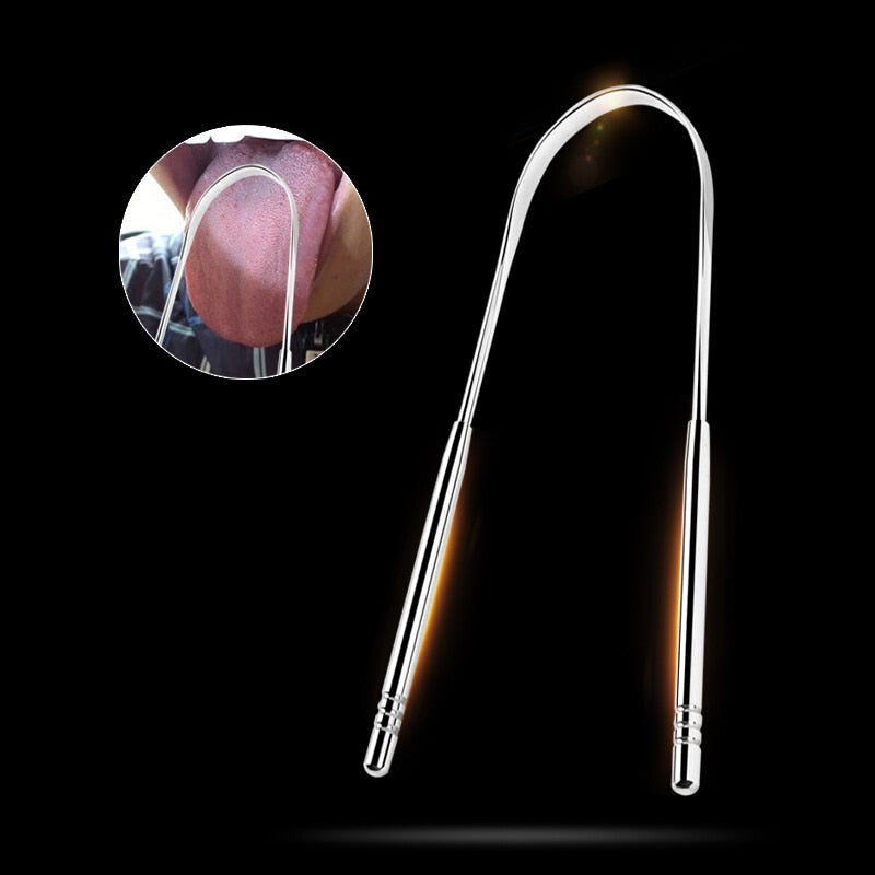 ScrapeMaster Stainless Steel Tongue Scraper