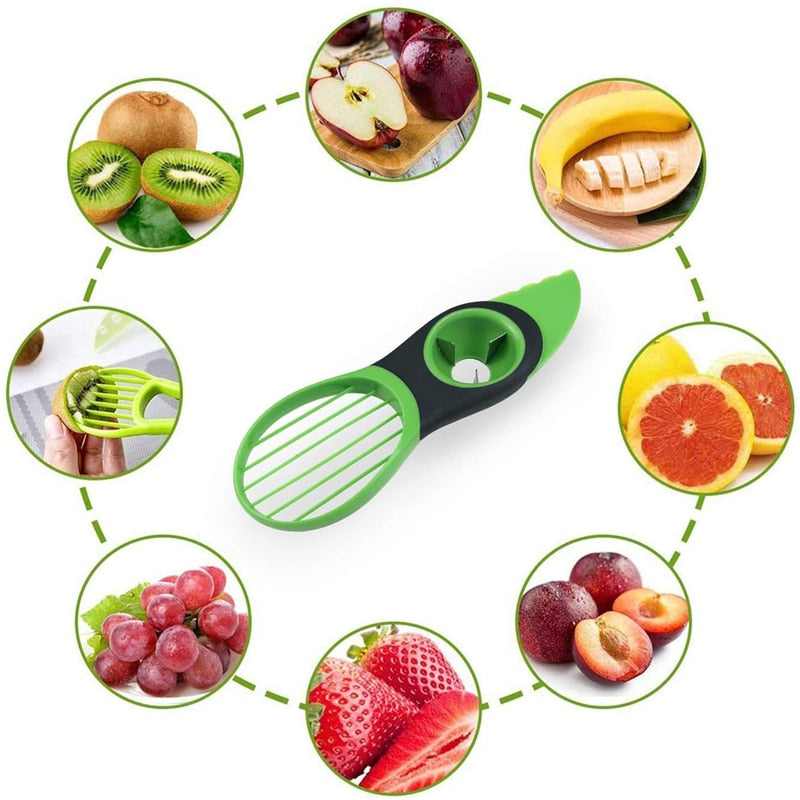 3-in-1 Avocado Slicer - Cutter, Pitter & Scooper
