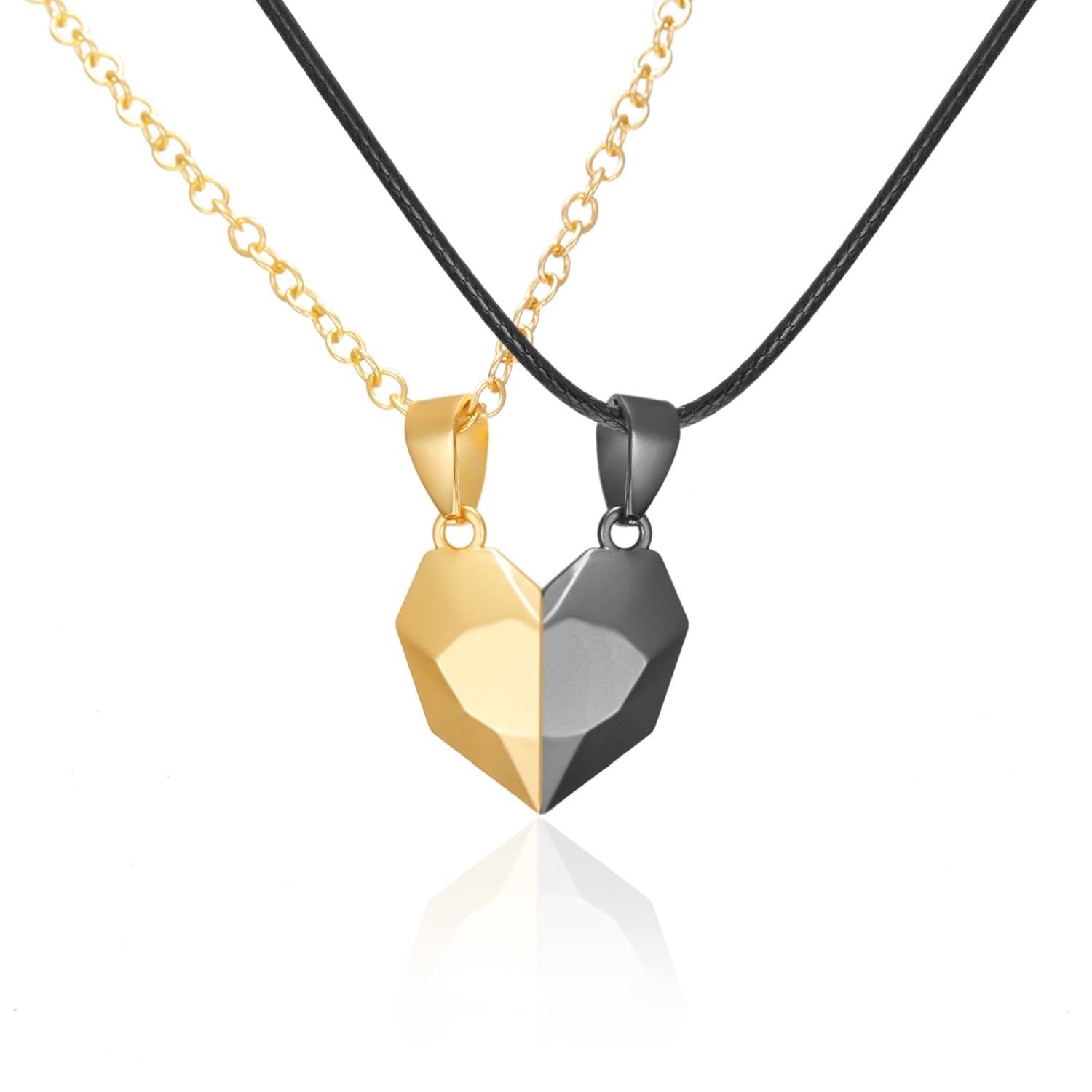 Couple Necklace Set - 2-in-1 Matching Pendants