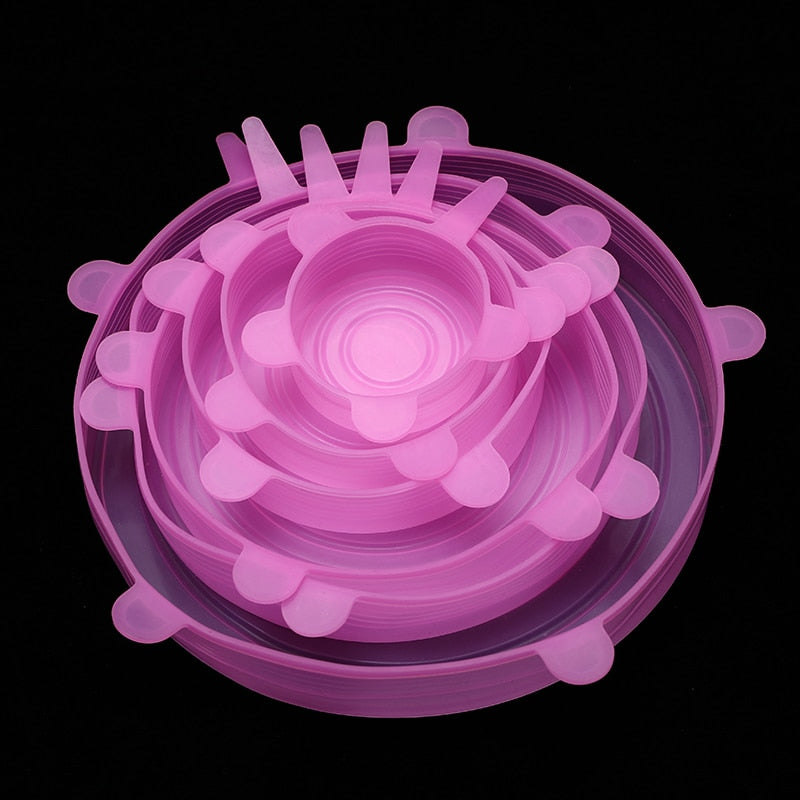 Silicone Food Covers - Reusable Stretch Lids Set