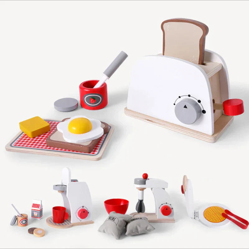 WoodPlay Set - Wooden Kitchen Toy Appliances
