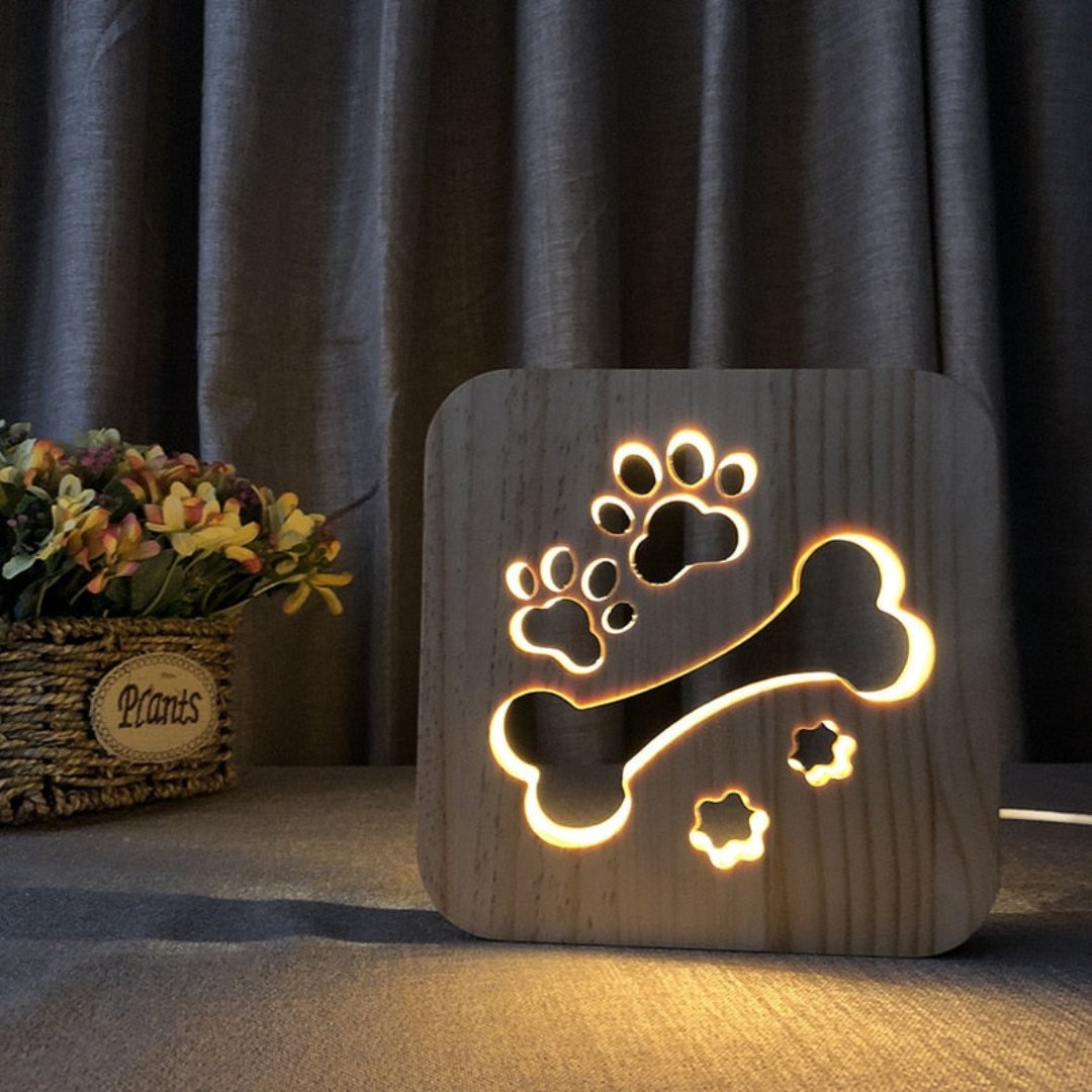 DesignLight Wood Lamp - Cozy Animal Table Light