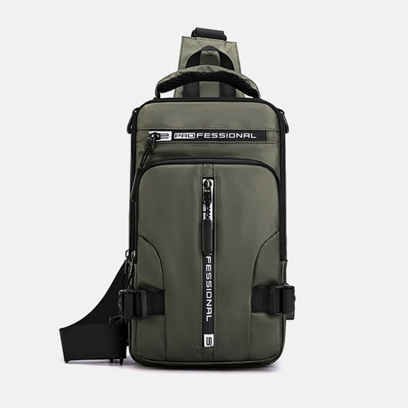 CityTrek Bag - Waterproof Oxford Crossbody with USB Port