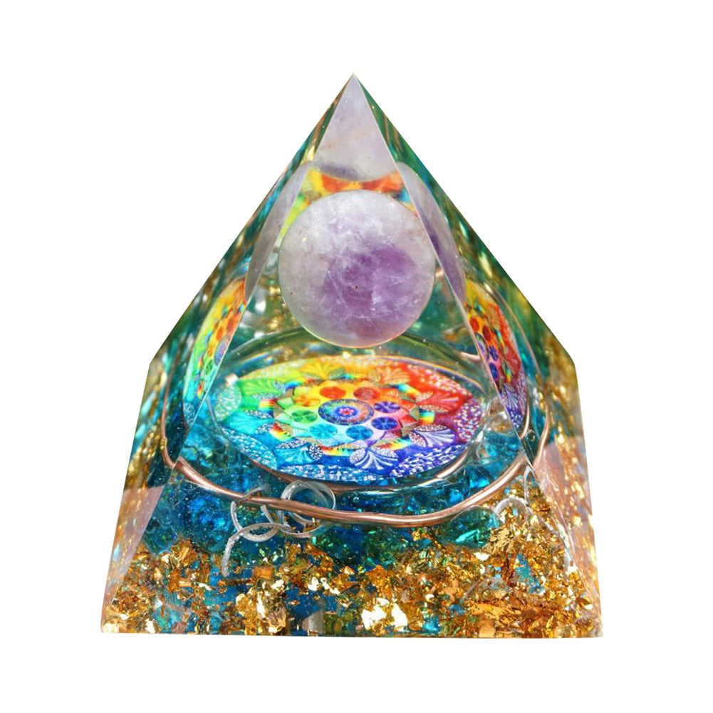 Energy Pyramid - Crystal Gemstone Pyramid for Positive Home Energy