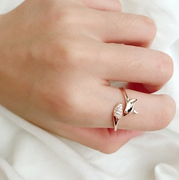Renara Silver Fox Ring - Rose Gold and Silver Statement Ring