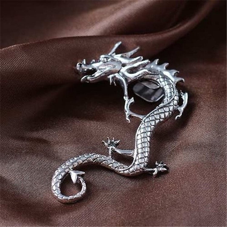 Nysa Dragon Earrings - Sterling Silver Drop Earrings