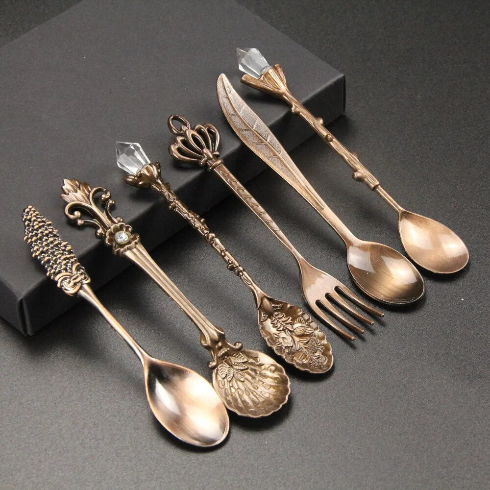 Vintage Engraved Teaspoon - Retro Elegance