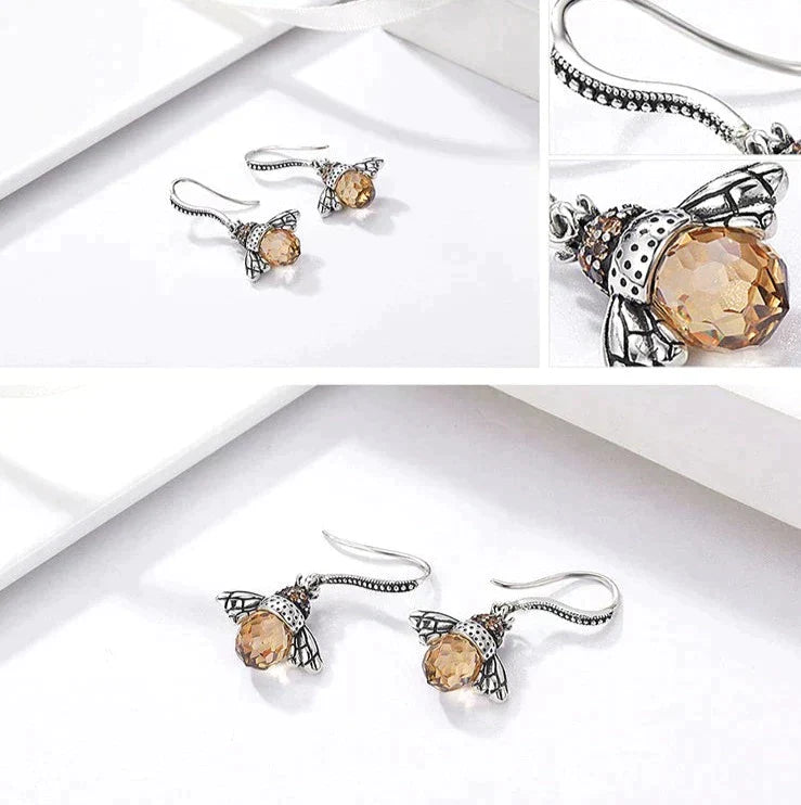 Queen Bee - Crystal Drop Earrings for Women