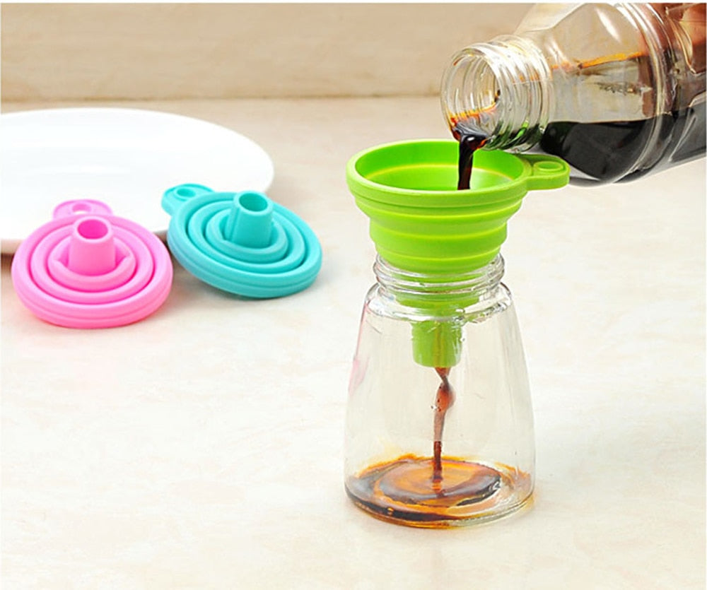 FoldEase Funnel - Collapsible Kitchen Funnel for Easy Pouring