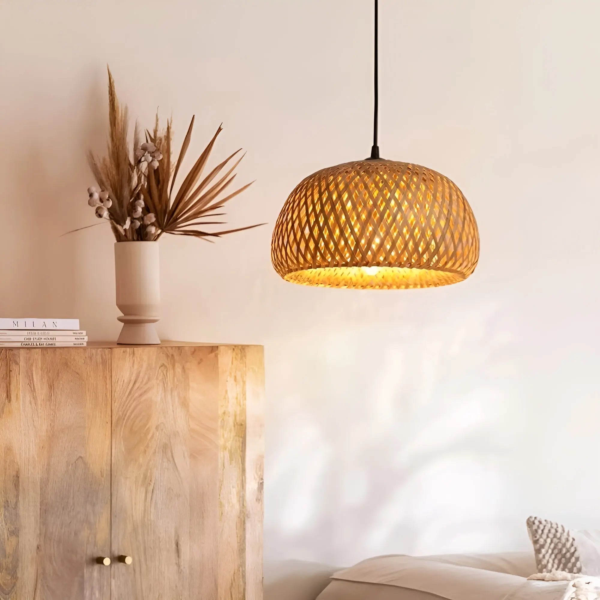 Rattan Pendant Lamp - Elegant Rattan Hanging Light