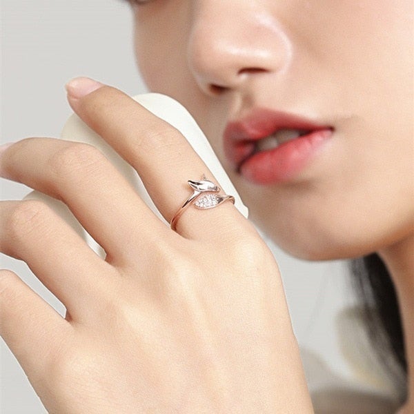 Renara Silver Fox Ring - Rose Gold and Silver Statement Ring