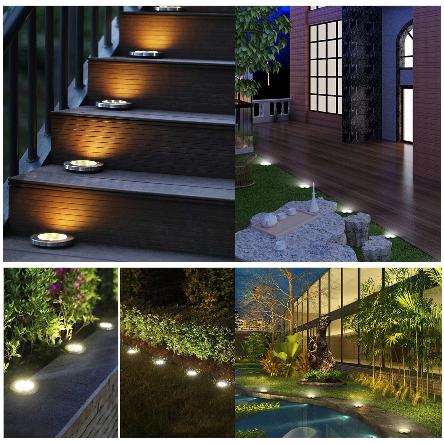 Wireless LED Solar Garden Lamps Deluxe