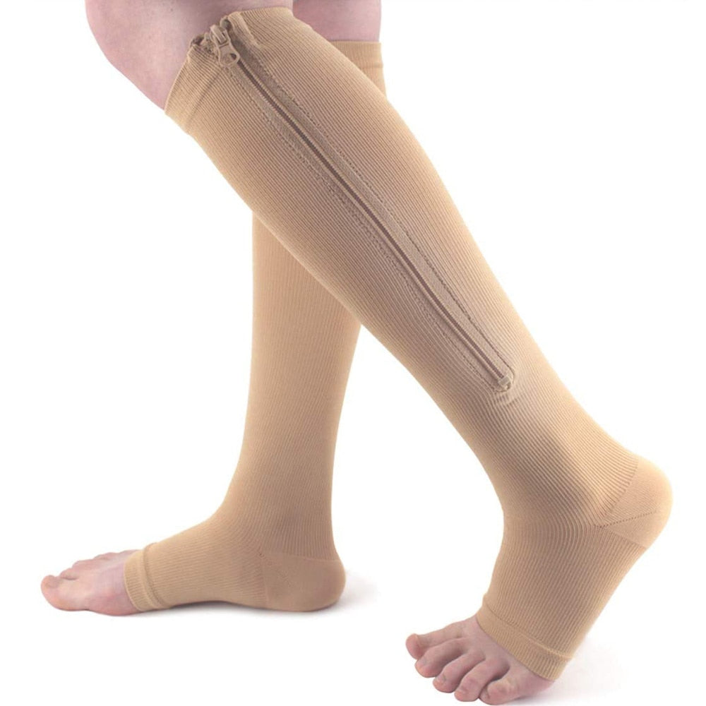SupportEase Zip-Up Compression Socks