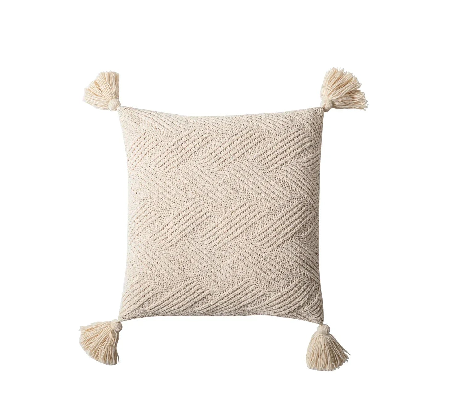 Nordic Pompom Cushion Cover - Chenille Pompom Trim