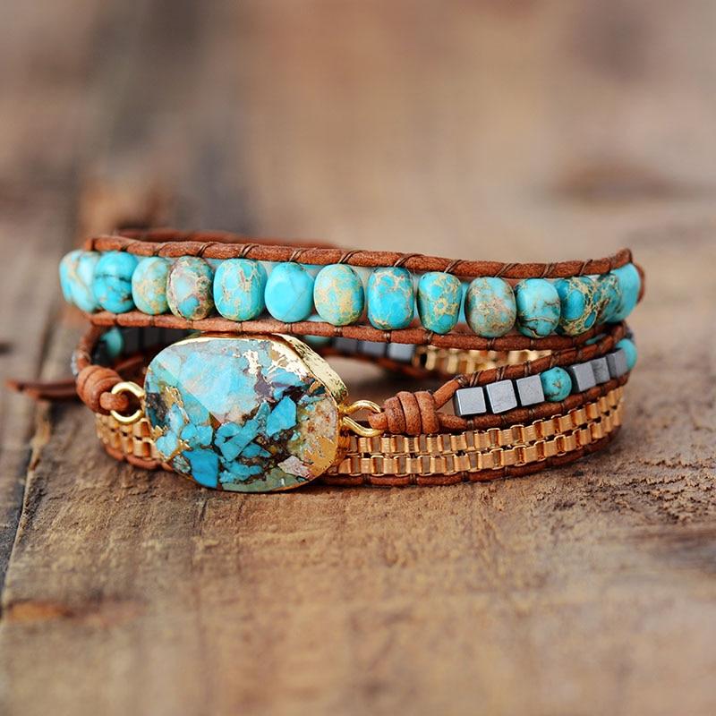Elara - Turquoise Wrap Bracelet for Women