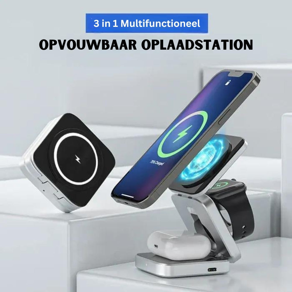 Infinite Power - 3-in-1 Wireless Charging Station for Phone, Watch and Earbuds