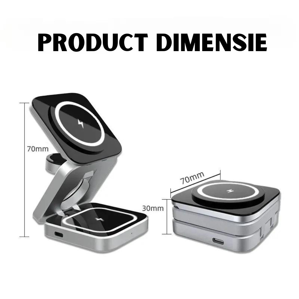 Infinite Power - 3-in-1 Wireless Charging Station for Phone, Watch and Earbuds