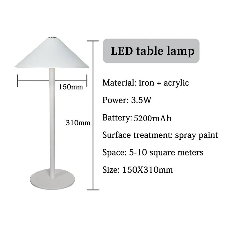 Elegant Cordless Desk Lamp - Luxe Design