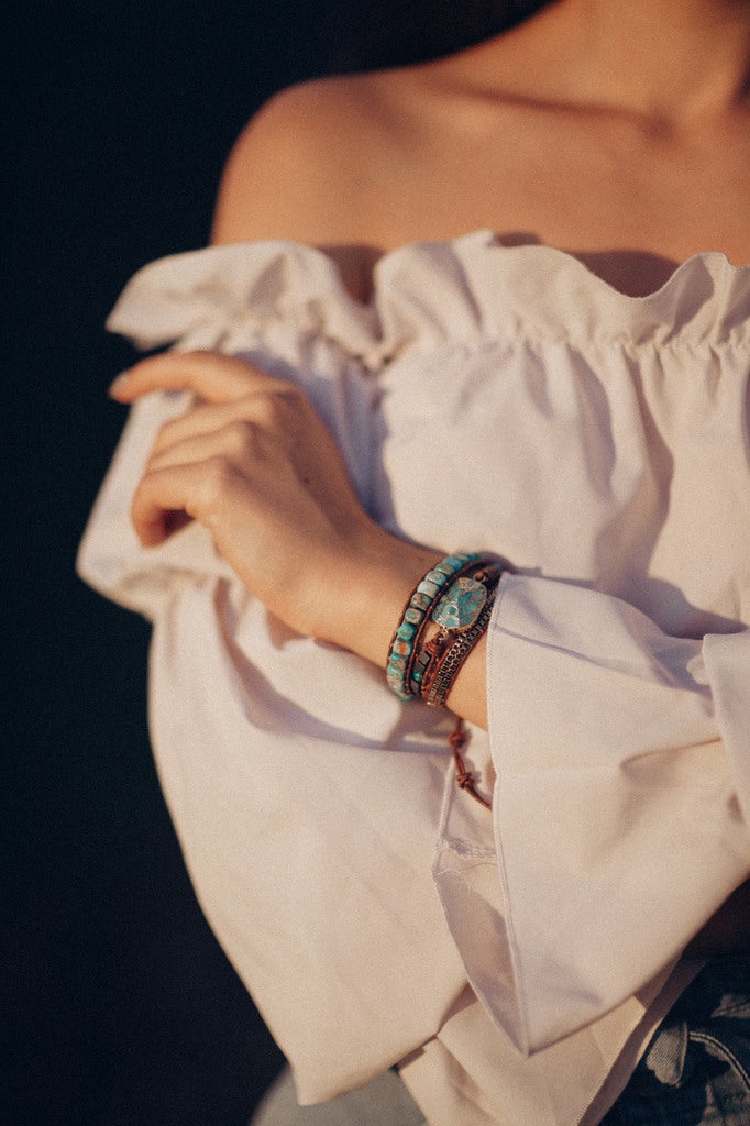 Elara - Turquoise Wrap Bracelet for Women