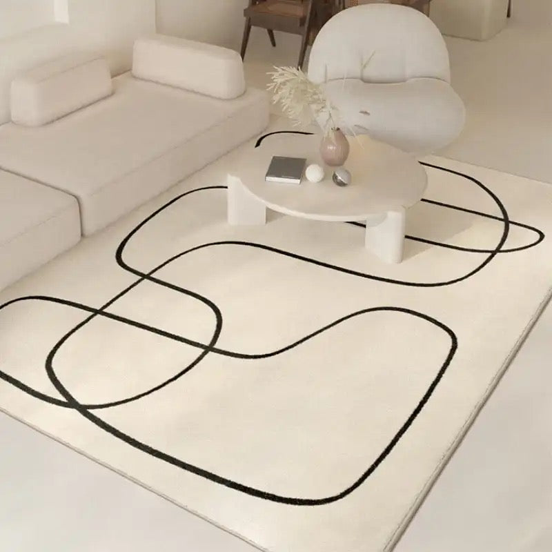 Abstract Weave - Luxe Wool Rug with Design