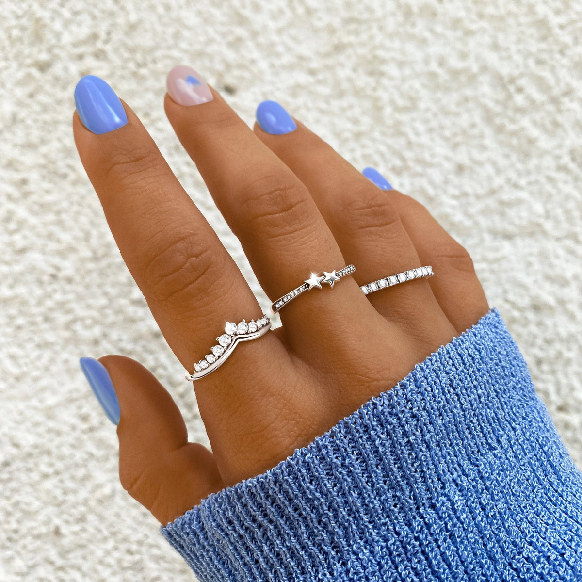 Allegra Crown Ring - Sparkling Zirconia in Sterling Silver