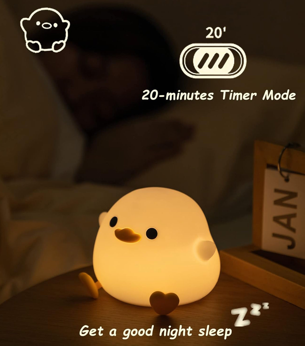 DuckieDream LED Night Light - Silicone Duck