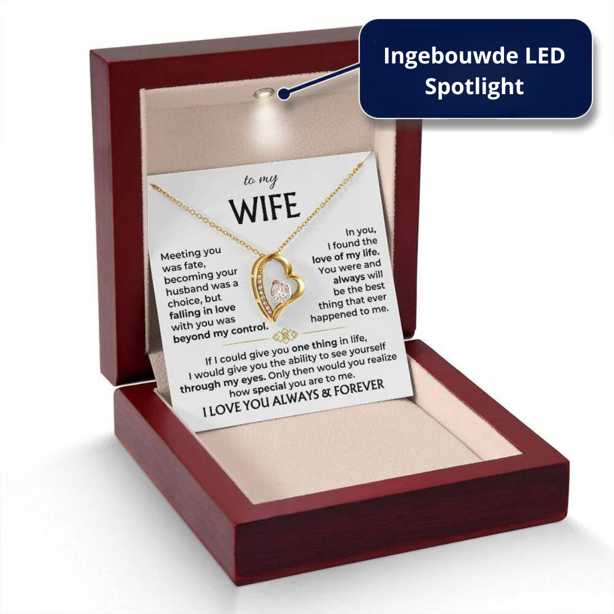 Diamond Love Necklace - Gift for Her