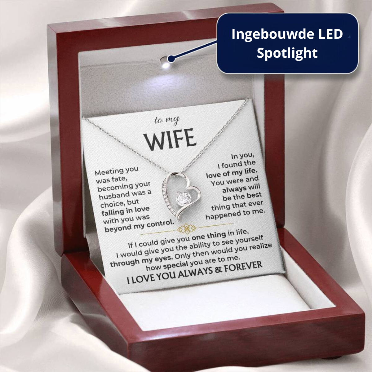 Diamond Love Necklace - Gift for Her