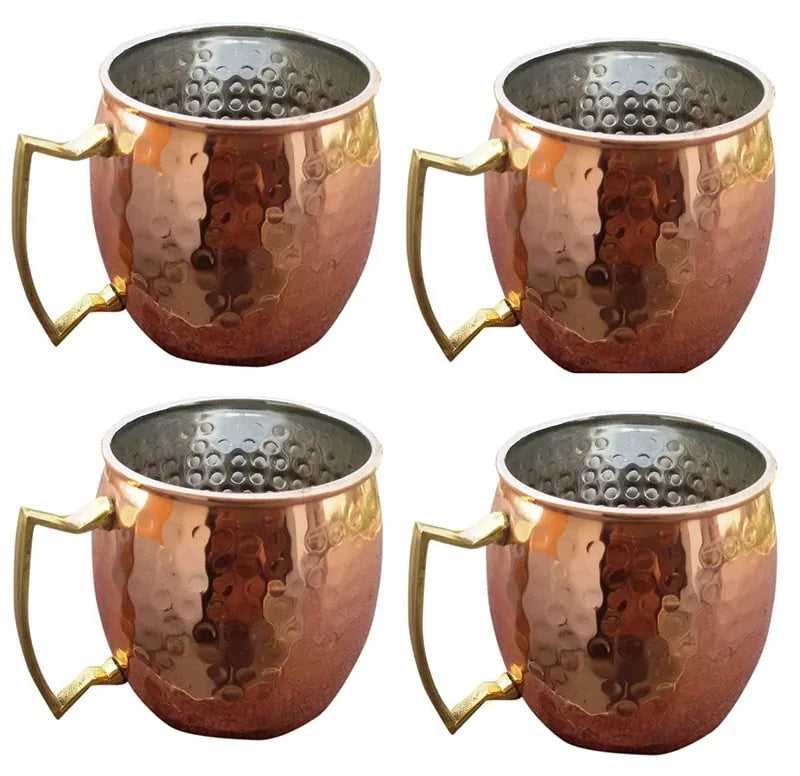 ChillCopper - Hammered Copper Mug Set