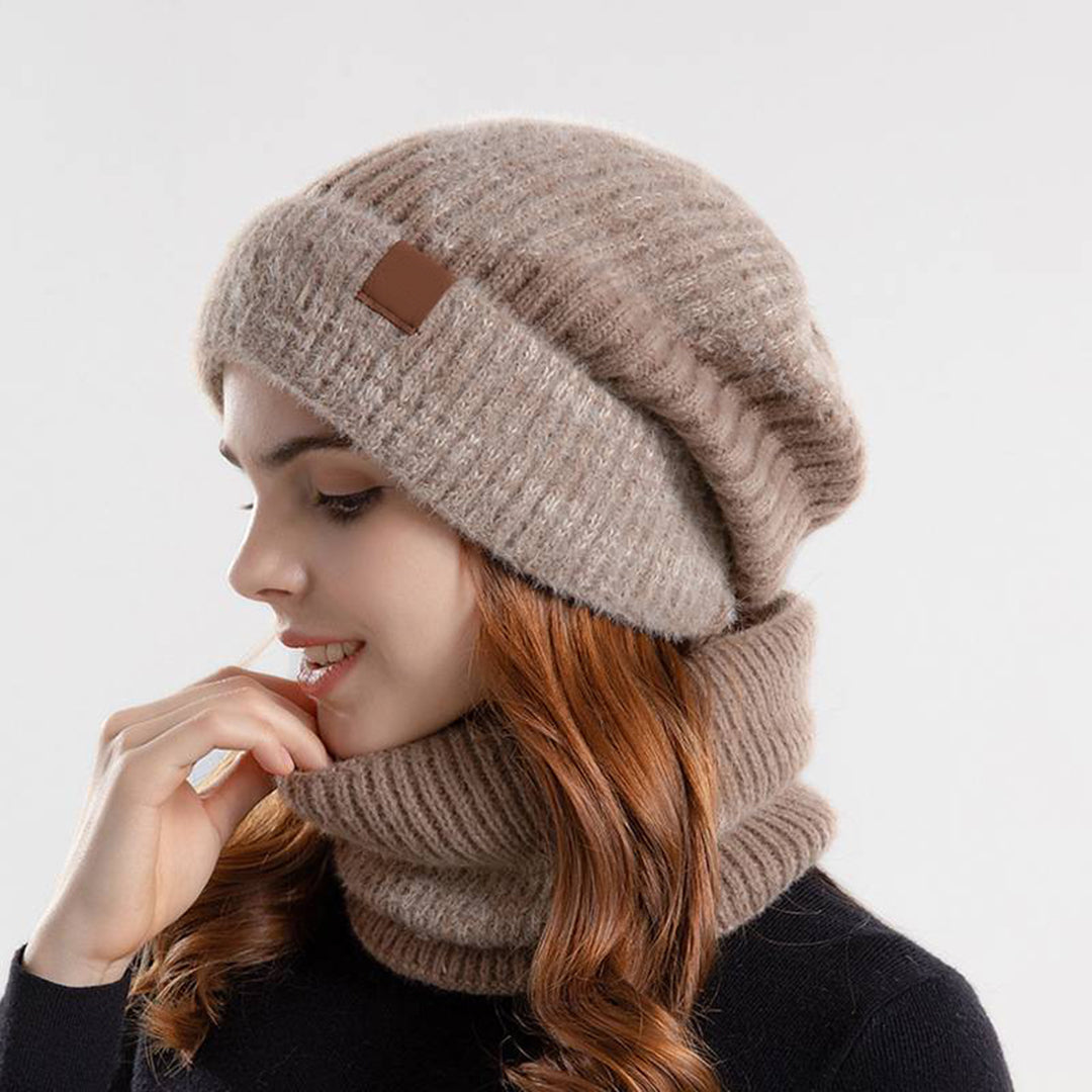CozyWrap Set - Warm Fleece-Lined Winter Beanie and Scarf