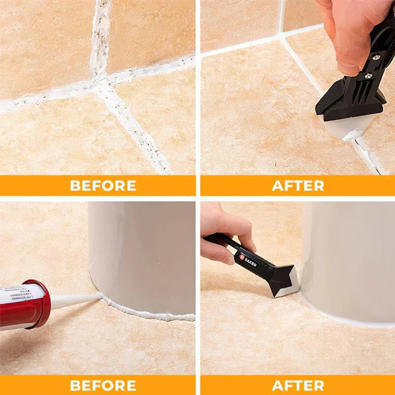 3-in-1 Caulk Remover Pro - Sealant Tool Kit