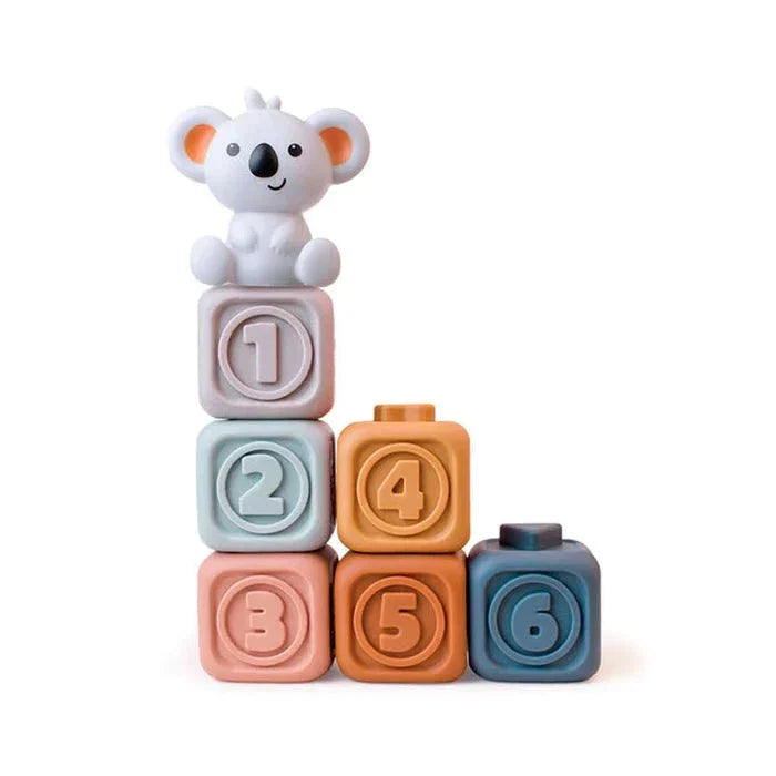 CubbyStack - Silicone Stacking and Teething Toy for Babies