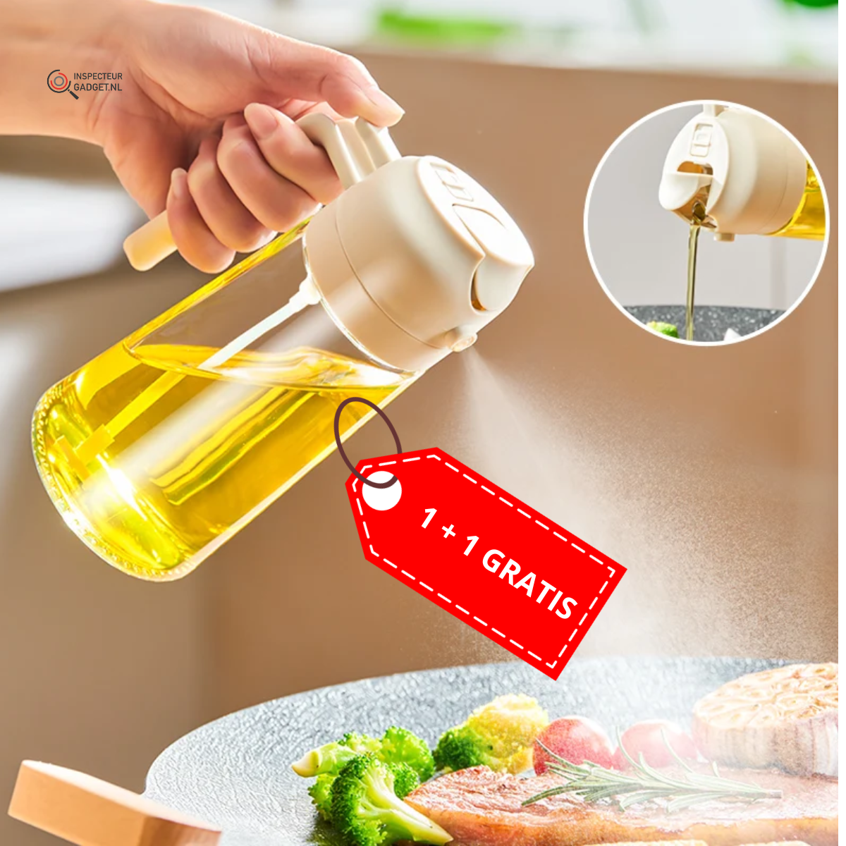 2-in-1 Oil Sprayer & Dispenser Bottle