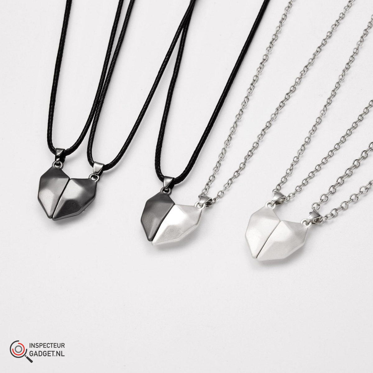 Couple Necklace Set - 2-in-1 Matching Pendants