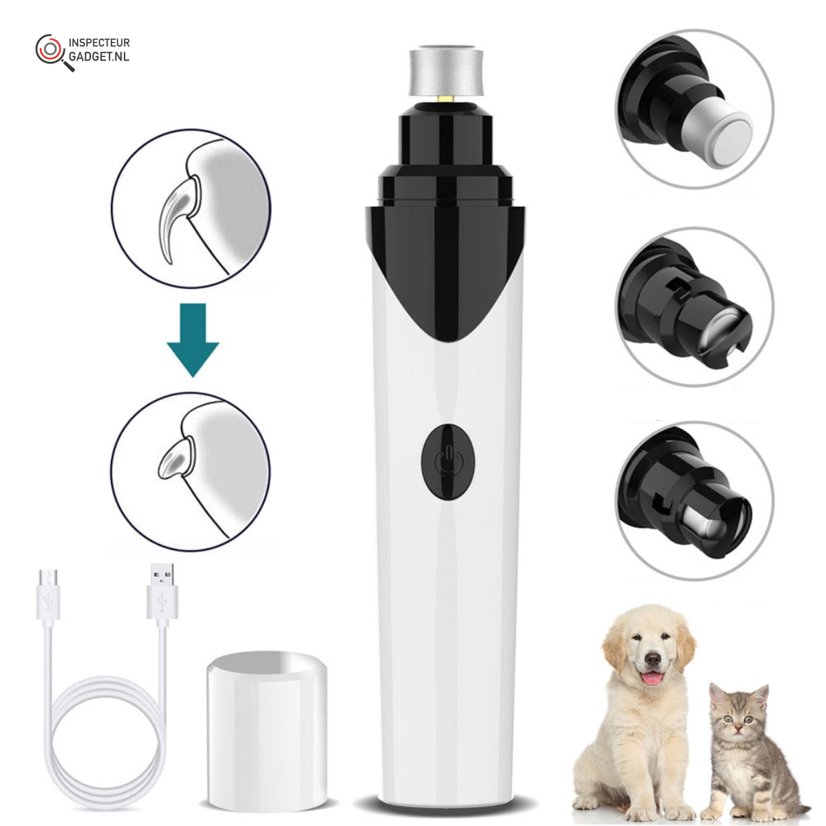 Pet Nail Grinder - Quiet Painless Claw Trimmer