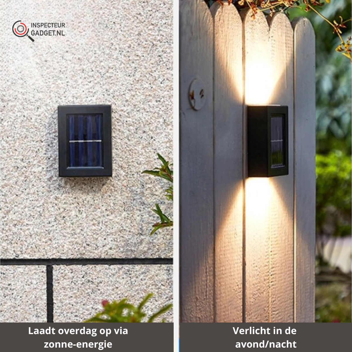 Wireless LED Solar Wall Lamps Deluxe Plus