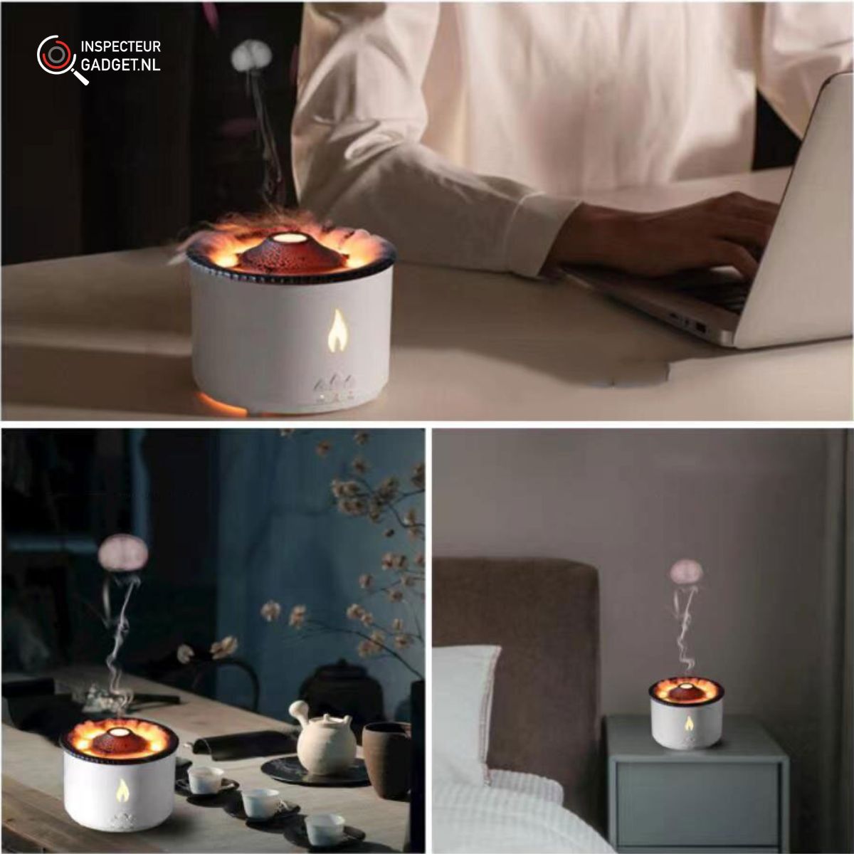 Vulcano Aroma Diffuser - Flame-Effect Essential Oil Mist
