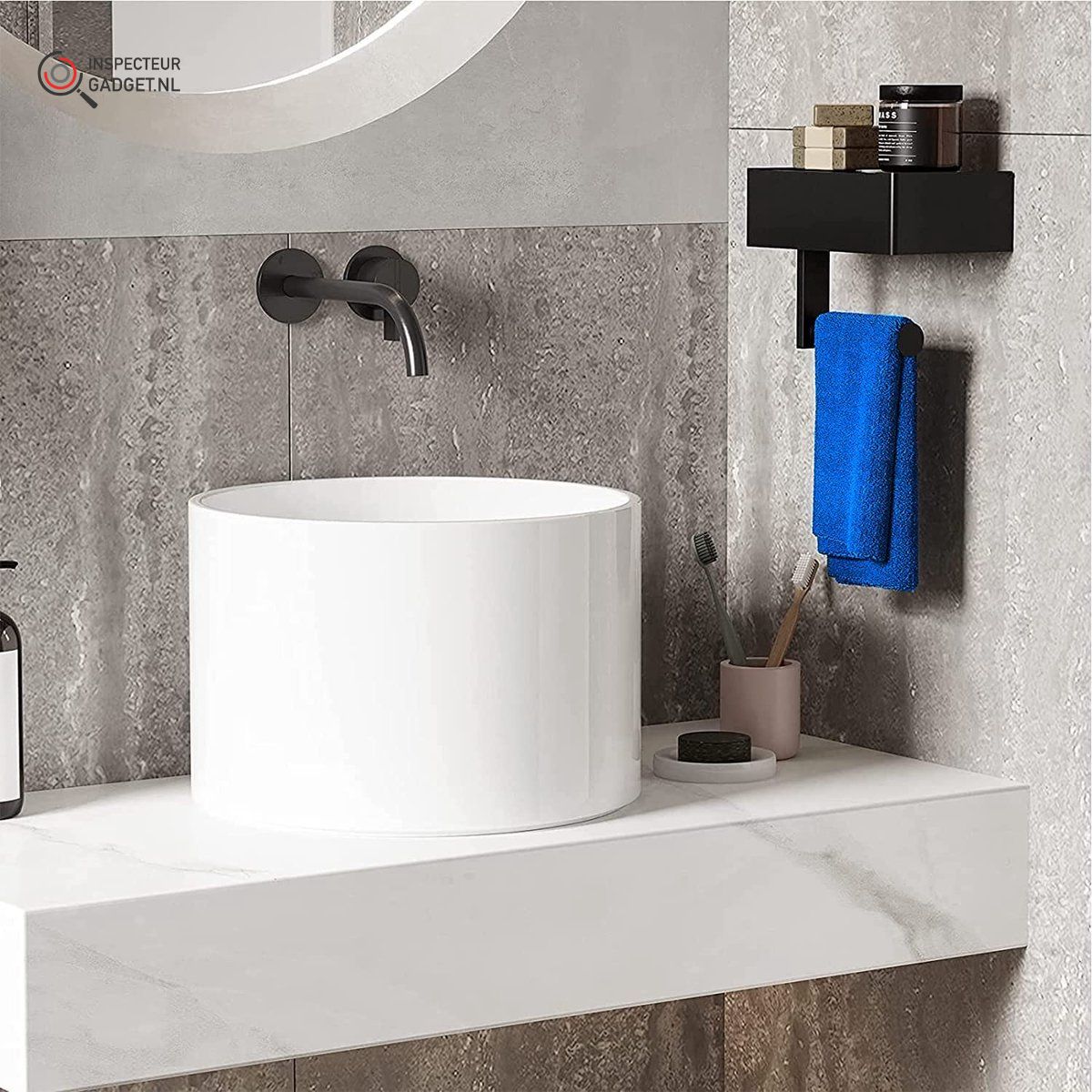 Toilet Steel Deluxe - Steel Toilet Roll Holder & Shelf