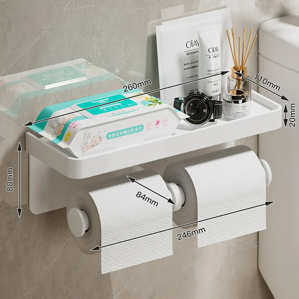 LuxeHold - Multifunctional Toilet Roll Holder