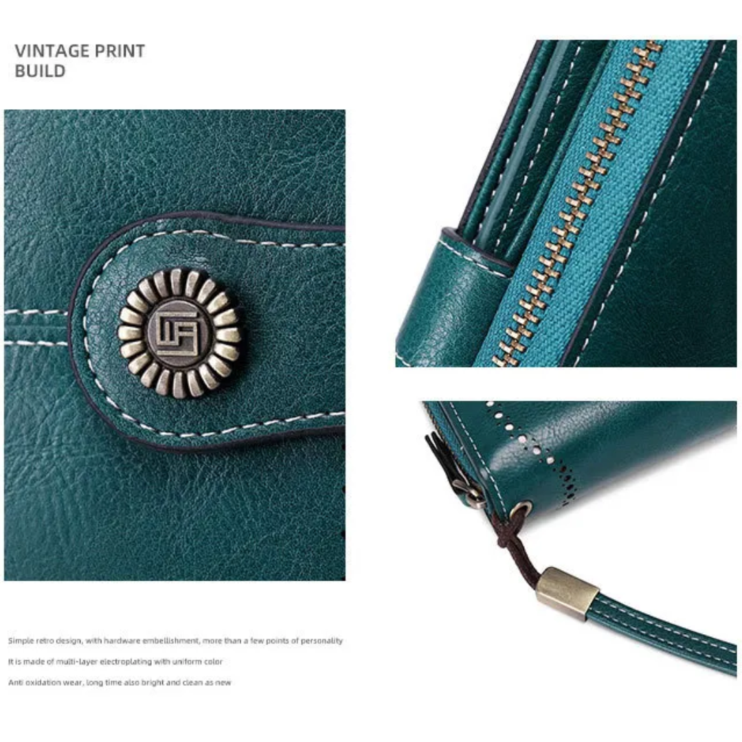 LeatherMax - RFID Leather Wallet with Wrist Strap