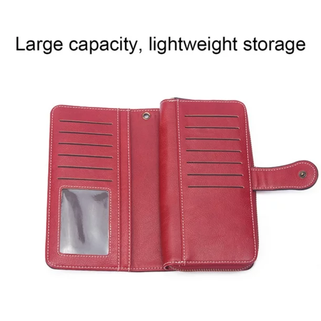 LeatherMax - RFID Leather Wallet with Wrist Strap