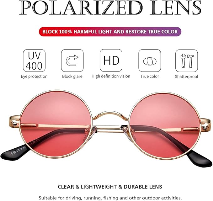 LennonShade | Retro Polarized Sunglasses with UV Protection | Timeless Style for Eye Safety 2