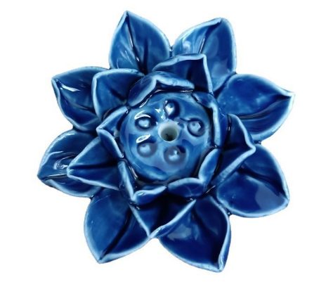 LotusBloom Incense Holder - Elegant Ceramic Lotus Burner