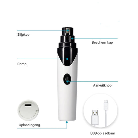 Pet Nail Grinder - Quiet Painless Claw Trimmer