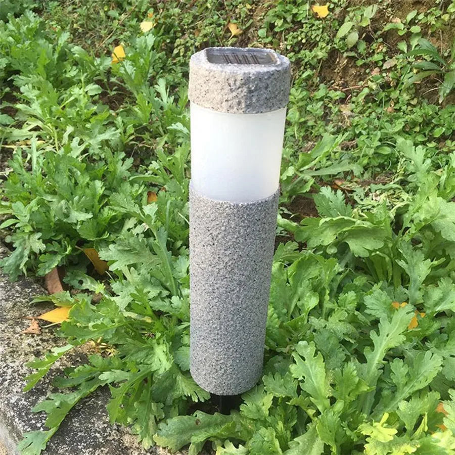 LumiStone - Elegant Weatherproof Solar Column Lamp