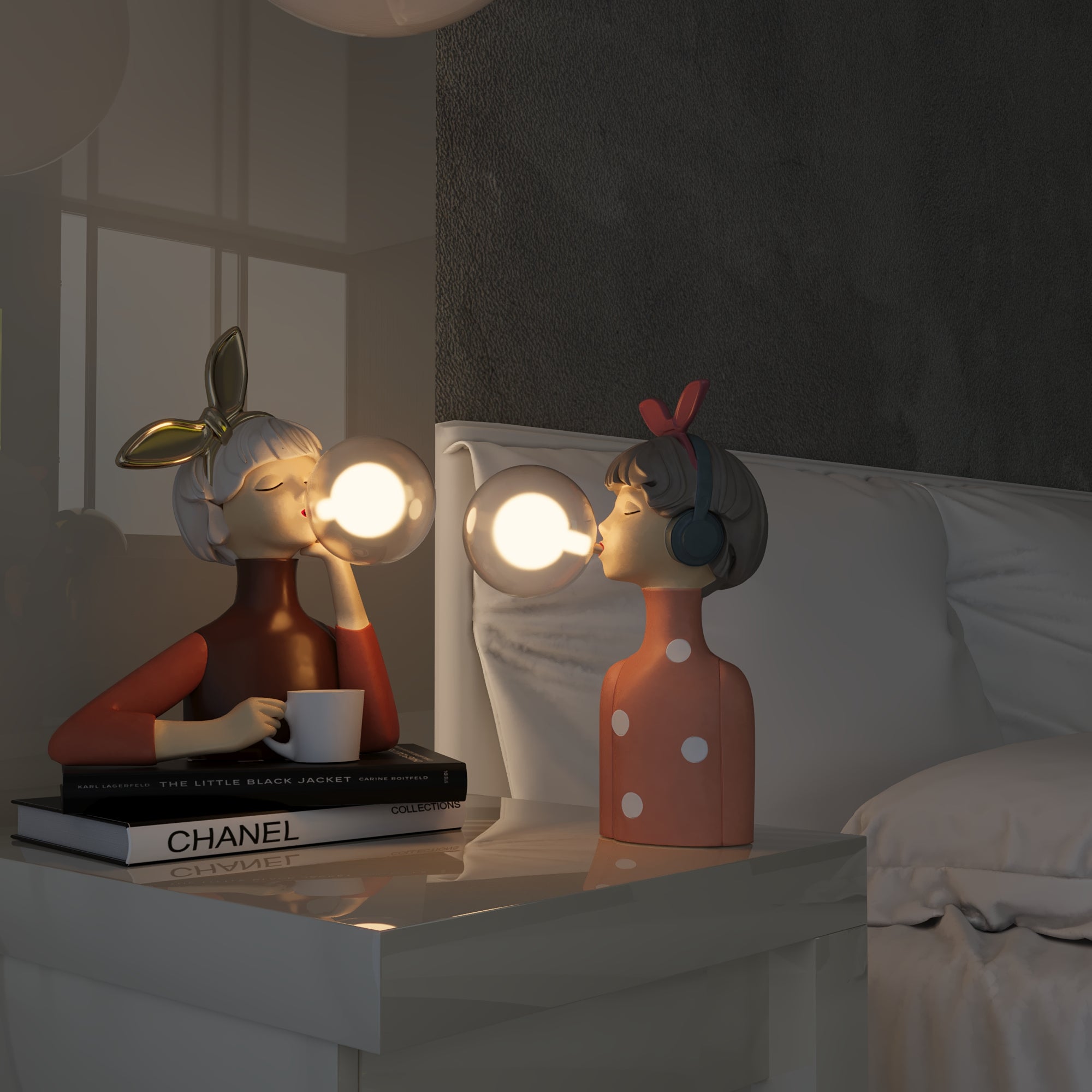 LuminaraCraft | Elegant Handcrafted Wood Table Lamp for Bedroom Decor 8