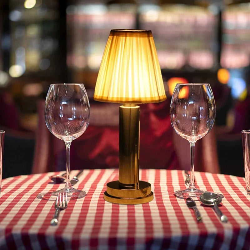 Luminara | Elegant Cordless Fabric Table Lamp with Dimmable Light 6