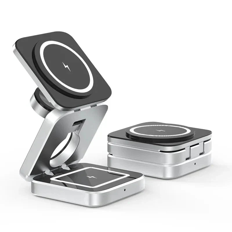 PowerFlex 3-in-1 Wireless Charging Station - Magnetic & Foldable