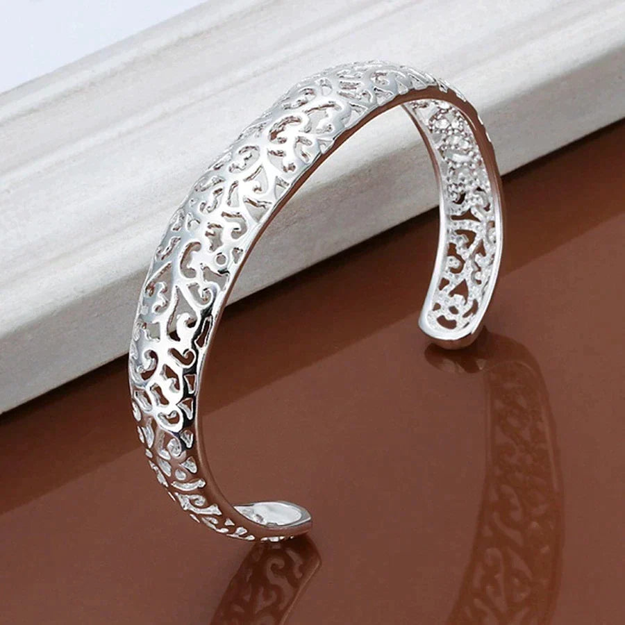 Silver Filigree - Cuff Bracelet for Women