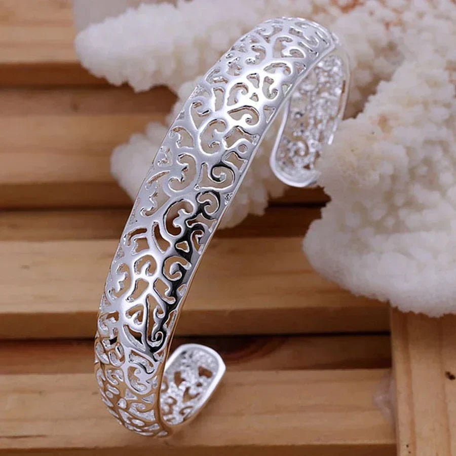Silver Filigree - Cuff Bracelet for Women